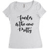 fearless is the new pretty Women's Triblend Scoop T-shirt