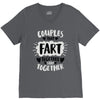 couples that fart together stay together V-Neck Tee