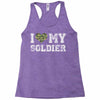 i love my soldier regular camouflage Racerback Tank