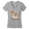 the dude abides Women's V-Neck T-Shirt