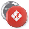 ninja crossing sign Pin-back button