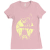 cat and bat halloween Ladies Fitted T-Shirt