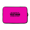 vegetarian ask yourself why not vegan food foodie tofu geek tee shirt Laptop sleeve