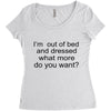i'm oun of bed Women's Triblend Scoop T-shirt