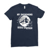 my dachshund rides shotgun Ladies Fitted T-Shirt