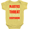 injustice anywhere is a threat Baby Bodysuit