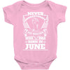 Never Underestimate Dog Rescuer Who Was Born June Baby Onesie