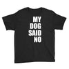 my dog said no! Youth Tee