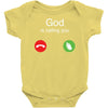 God is calling you Baby Onesie