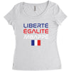 Librate Egalite Mbappe France Women's Triblend Scoop T-shirt