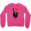 i love cock Crewneck Sweatshirt