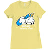 sad unicorn Ladies Fitted T-Shirt