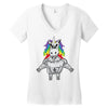 Gym Unicorn Women's V-Neck T-Shirt