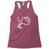 cheshire cat alice in wonderland funny Racerback Tank
