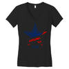usa star Women's V-Neck T-Shirt