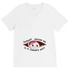 January Peeking Out Baby Girl V-Neck Tee