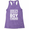world's okayest boyfriend couple love funny Racerback Tank