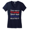 this was a trump shirt but hillary deleted it Women's V-Neck T-Shirt