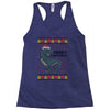 ugly dinosaur merry christmas Racerback Tank