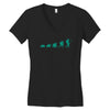 evolution of turtles Women's V-Neck T-Shirt