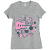 pop heart Ladies Fitted T-Shirt