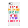 i am a mermaid unicorn kitten fairy princess iPhone 7 Case
