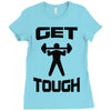 get tough weight lifter lifting gym Ladies Fitted T-Shirt