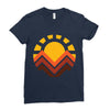 sunset mountain Ladies Fitted T-Shirt