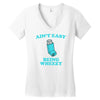 ain't easy being wheezy Women's V-Neck T-Shirt