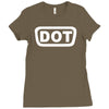 2x dot sticker vinyl decal d.o Ladies Fitted T-Shirt