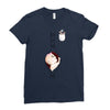 Peek a Boo with Pocket Baby Girl Ladies Fitted T-Shirt