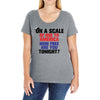 on a scale of one to america how free are you tonight Ladies Curvy T-Shirt