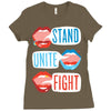 Women's March Stand Unite Fight Ladies Fitted T-Shirt