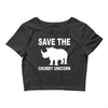 chubby unicorn Crop Top