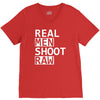 real men shoot raw funny photography V-Neck Tee
