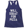 will squat for pizza Racerback Tank