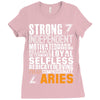 Strong Independent Motivated Aries Ladies Fitted T-Shirt