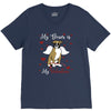 my boxer is my valentine1 V-Neck Tee