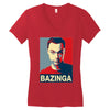 bazinga poster, ideal birthday gift or present Women's V-Neck T-Shirt