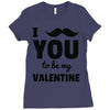 i moustache you to be my valentine Ladies Fitted T-Shirt