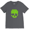 skull pixels t shirt cool funny V-Neck Tee
