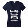 August Girls Are Sunshine Mixed With A Little Hurricane Women's V-Neck T-Shirt