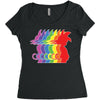 Goku Rainbow T-Shirt Women's Triblend Scoop T-shirt