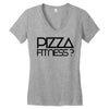 pizza fitness Women's V-Neck T-Shirt
