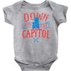 down with the capitol Baby Bodysuit