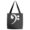 bass cleff funny Tote Bags
