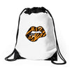 sexy lip biting Drawstring Bags