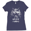 wolfs winter Ladies Fitted T-Shirt