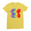 Goku Rainbow T-Shirt Ladies Fitted T-Shirt
