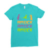 amuck, amuck, amuck! Ladies Fitted T-Shirt
